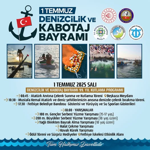İşte Fethiye’de Kabotaj Bayramı 99. Yılında Etkinliklerle Kutlanacak Haberi