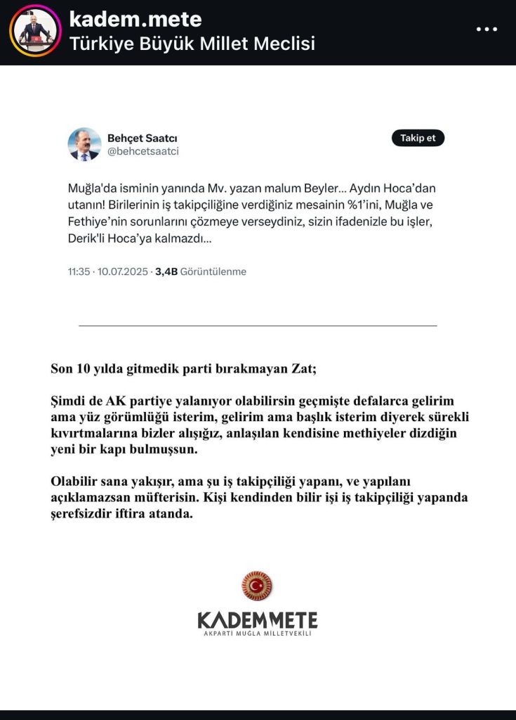 İşte Mete, Saatcı’yı Hedef Aldı Sözler Sertleşti Haberi