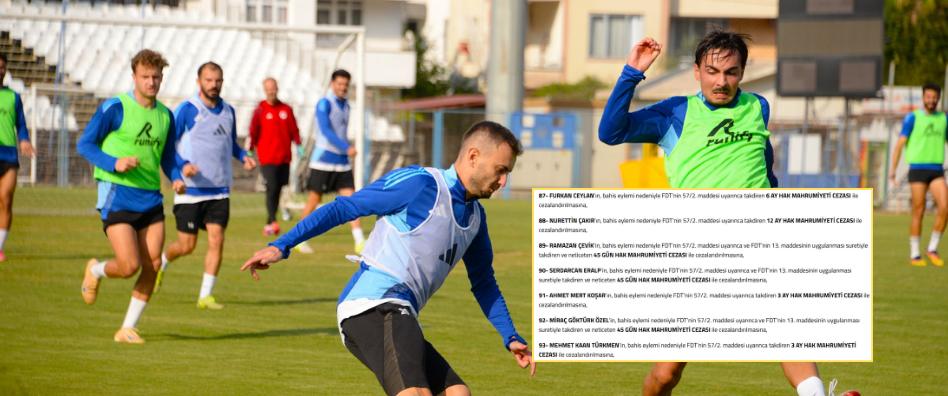 İşte Fethiyesporlu 7 Futbolcuya Bahis Soruşturması Kapsamında Ceza haberi