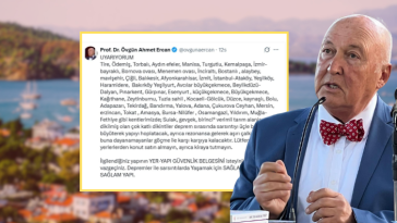 İşte Prof. Dr. Övgün Ahmet Ercan’dan Fethiye İçin Deprem Uyarısı haberi