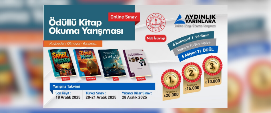 İşte Kitap Okuma Yarışması'nda 5 Milyon TL’lik Ödül Yağmuru! haberi