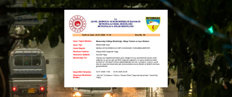 İşte Dikkat, Muğla Kıyıları İçin Kuvvetli Yağış Uyarısı Geldi haberi